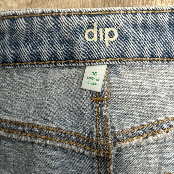Women’s Dip 16 XL 1X Skirt Denim Jeans Jean Faded Navy Blue Straight Distressed - Picture 8 of 10